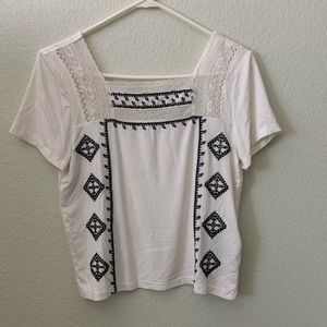 Embroidered Crop Top